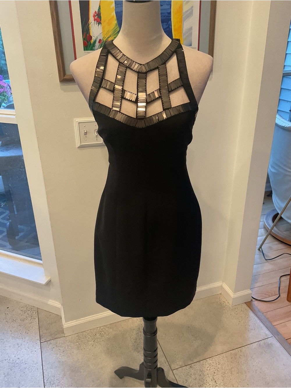 KEEPSAKE the Label Black Embellished Halter Mini Dress